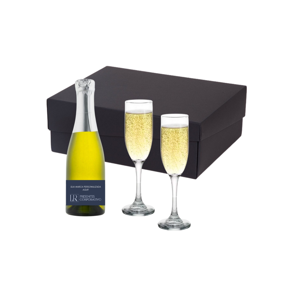 Imagem do produto Kit Mini Champagne 187ml e 2 Taças de Vidro