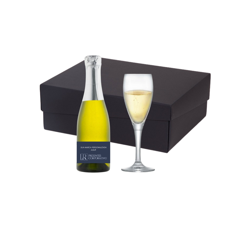 Kit Mini Champagne 187ml e 1 Taça de Cristal